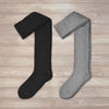 Charcoal Overknee Sokken (2 Paar)