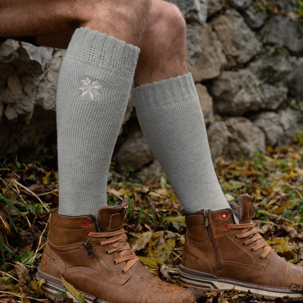 Charcoal Kniekousen (2 Paar)