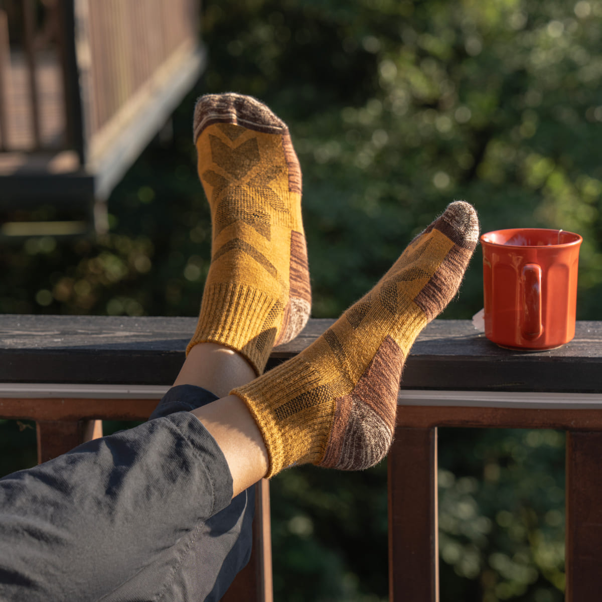 Hiking - Geel lage sokken (1 paar)