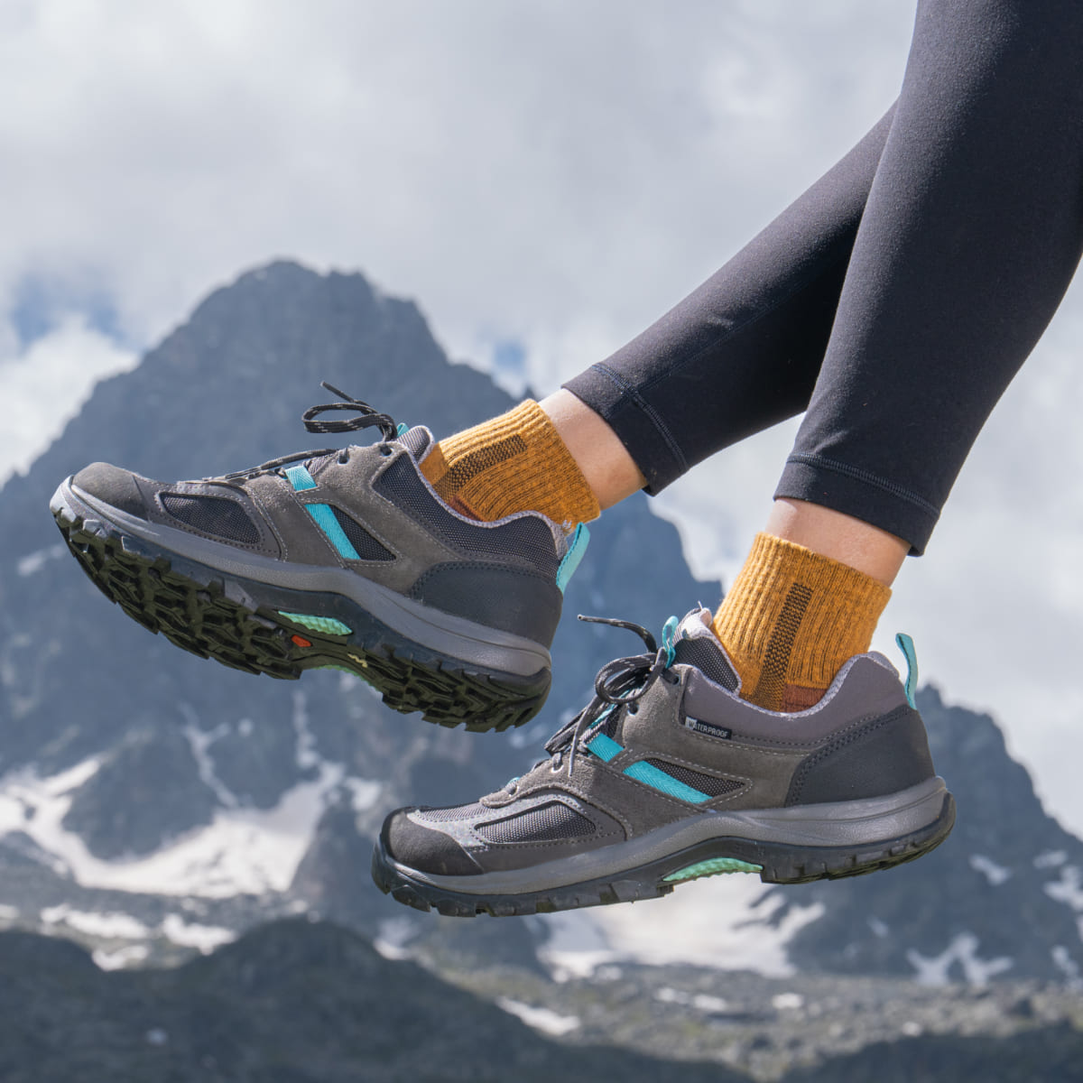 Hiking - Geel lage sokken (1 paar)